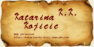 Katarina Kojičić vizit kartica